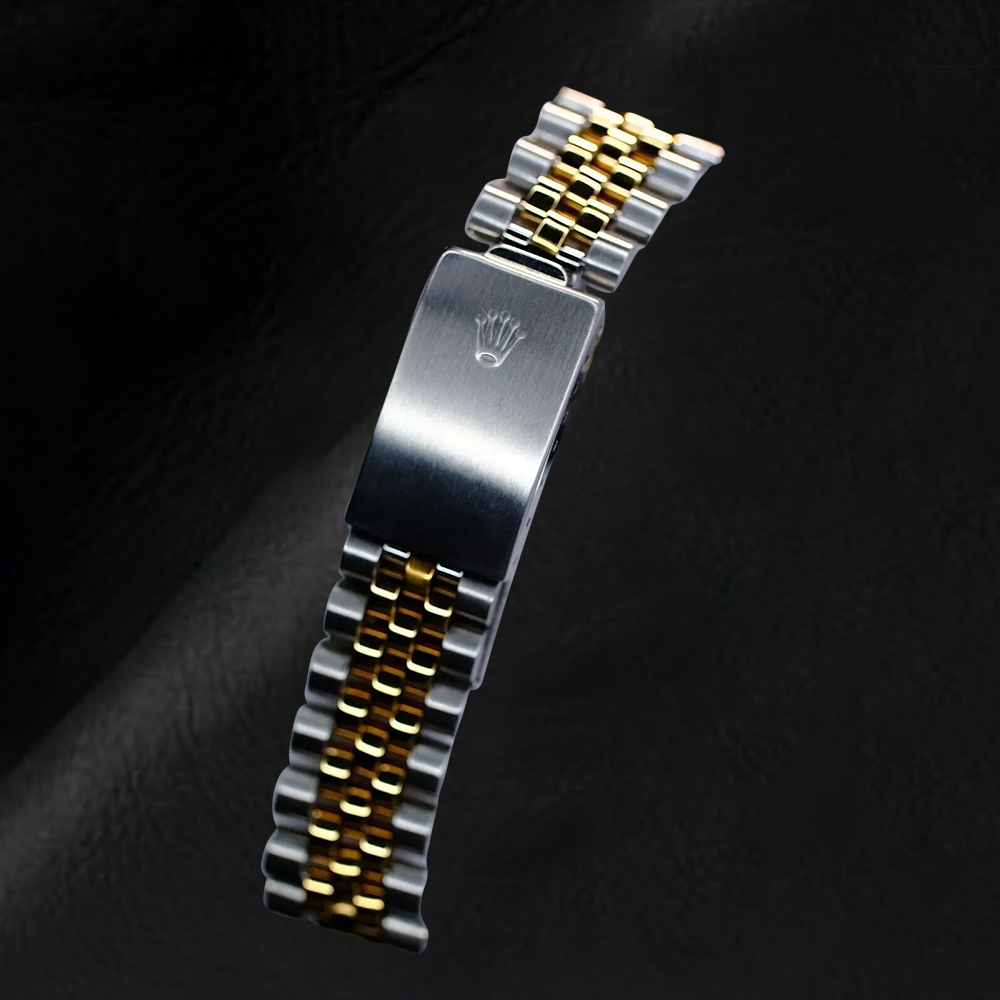 Rolex Datejust 36 mm, zweifarbige Uhr mit grünem Diamantzifferblatt