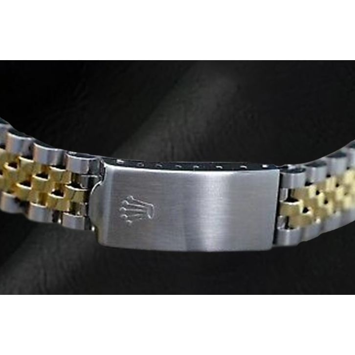 Rolex Datejust 36 mm, zweifarbige Uhr mit silbernem römischen Zifferblatt