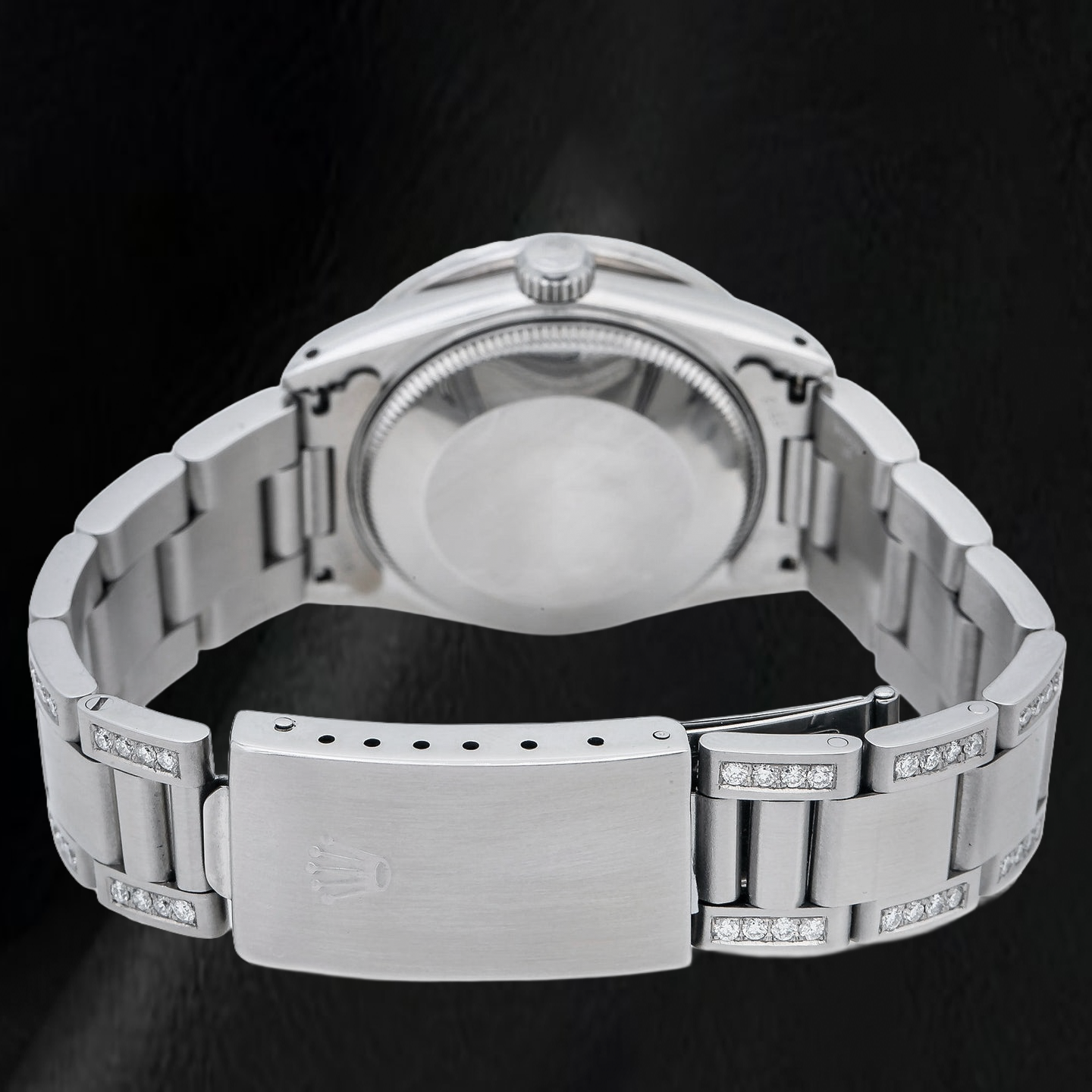 Rolex Datejust 68240 31 mm Edelstahl Uhr mit weißem Perlmutt-Diamantzifferblatt