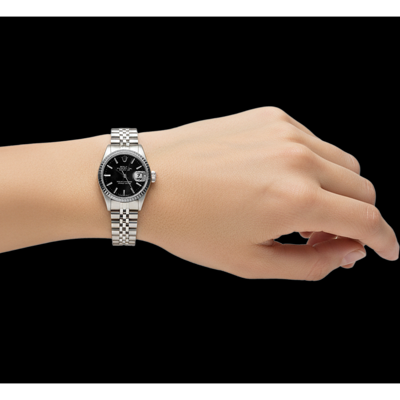 Naturreiner Edelstein Rolex Karat Stainless Steel – Draufsicht
