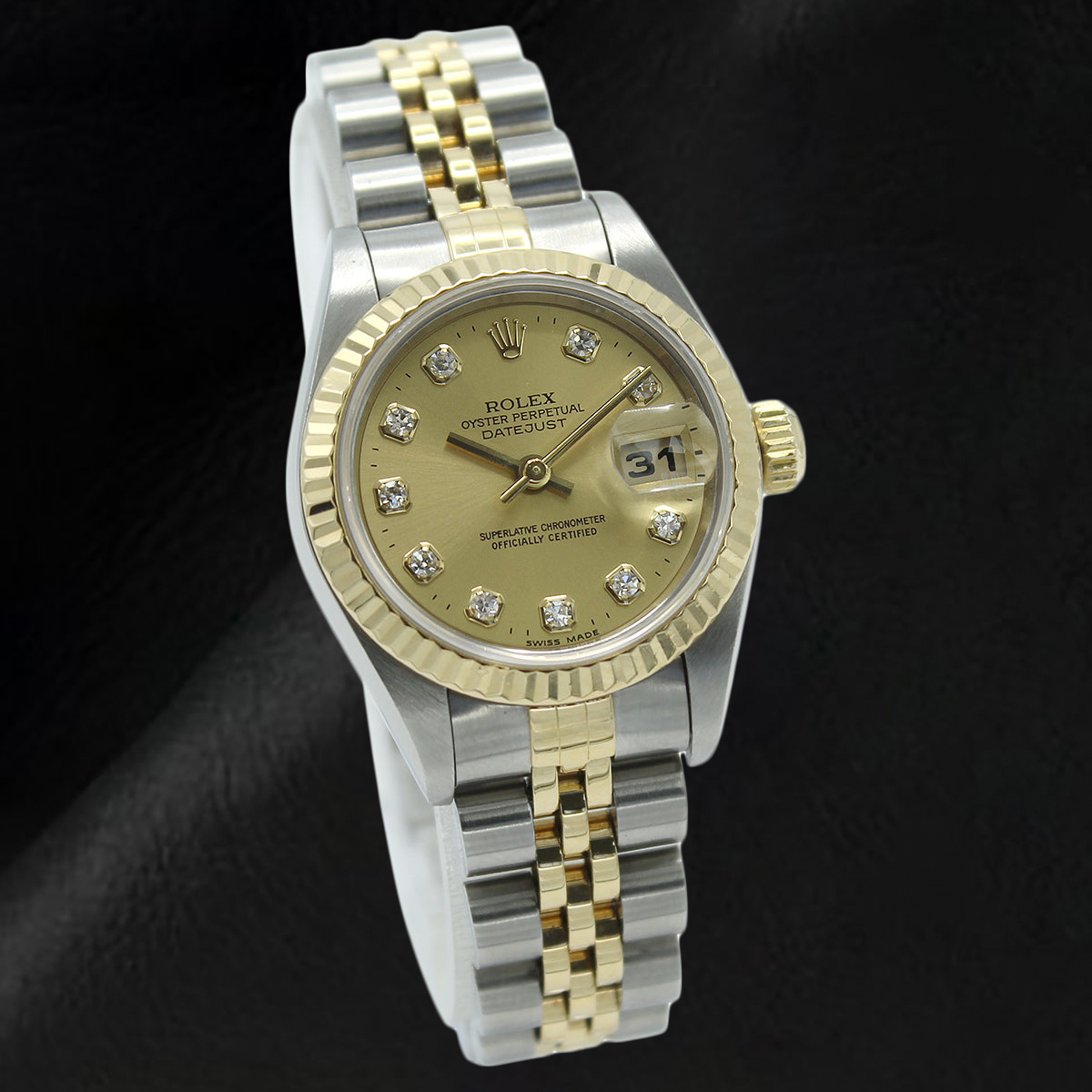 Rolex Datejust Champagner Diamant Zifferblatt 26 mm Jahr 2001 Zweifarbige Uhr