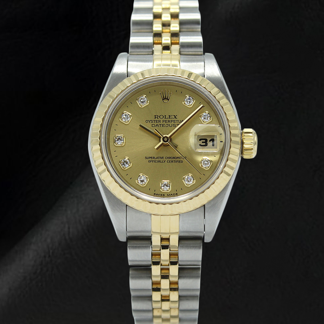 Rolex Datejust Champagner Diamant Zifferblatt 26 mm Jahr 2001 Zweifarbige Uhr