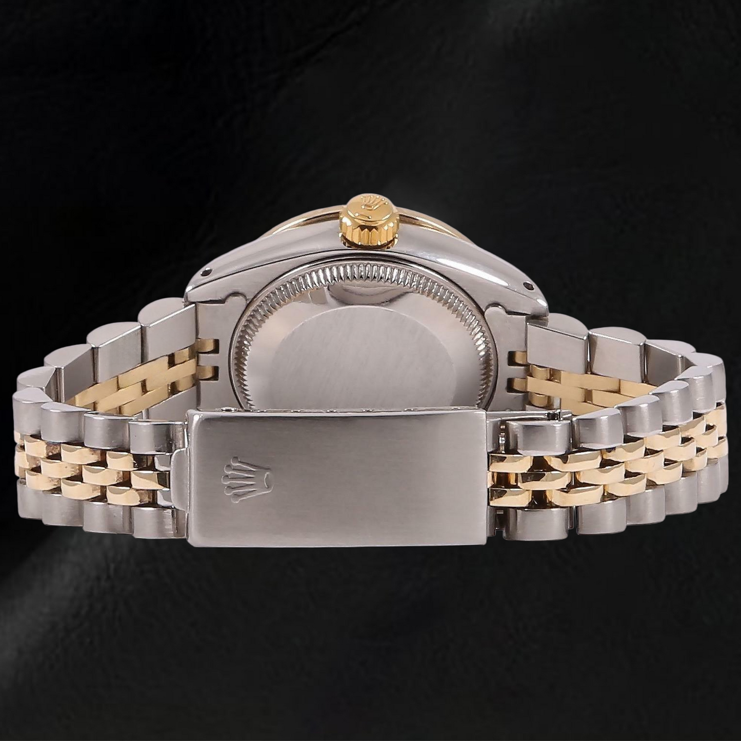 Rolex Datejust Damenuhr, 26 mm, olivgrünes Diamantzifferblatt, zweifarbig