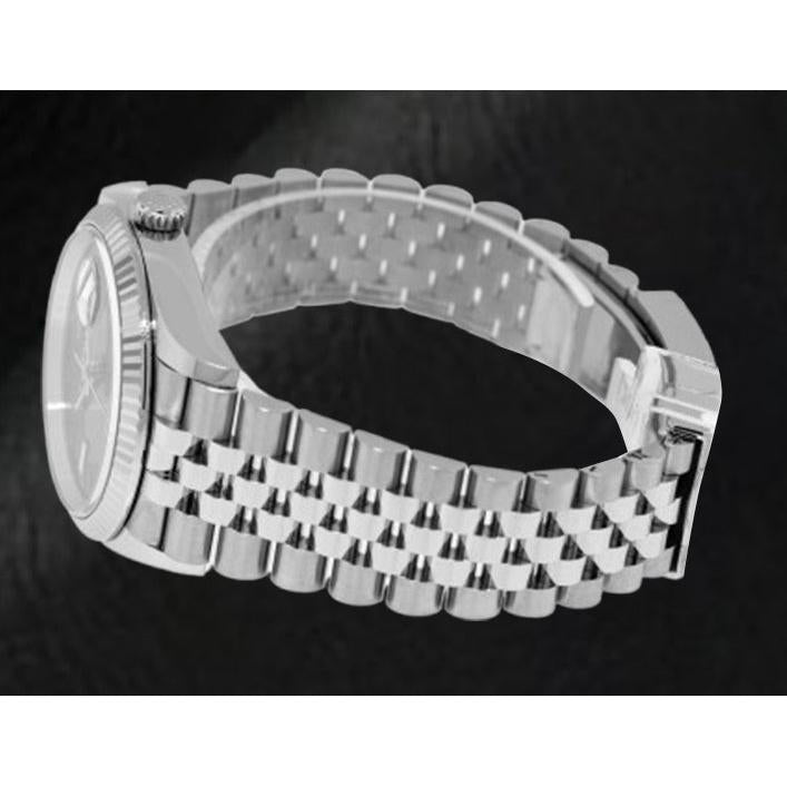 Rolex Datejust – Graue Wimbledon-Uhr mit römischem Zifferblatt, 36 mm, Edelstahl