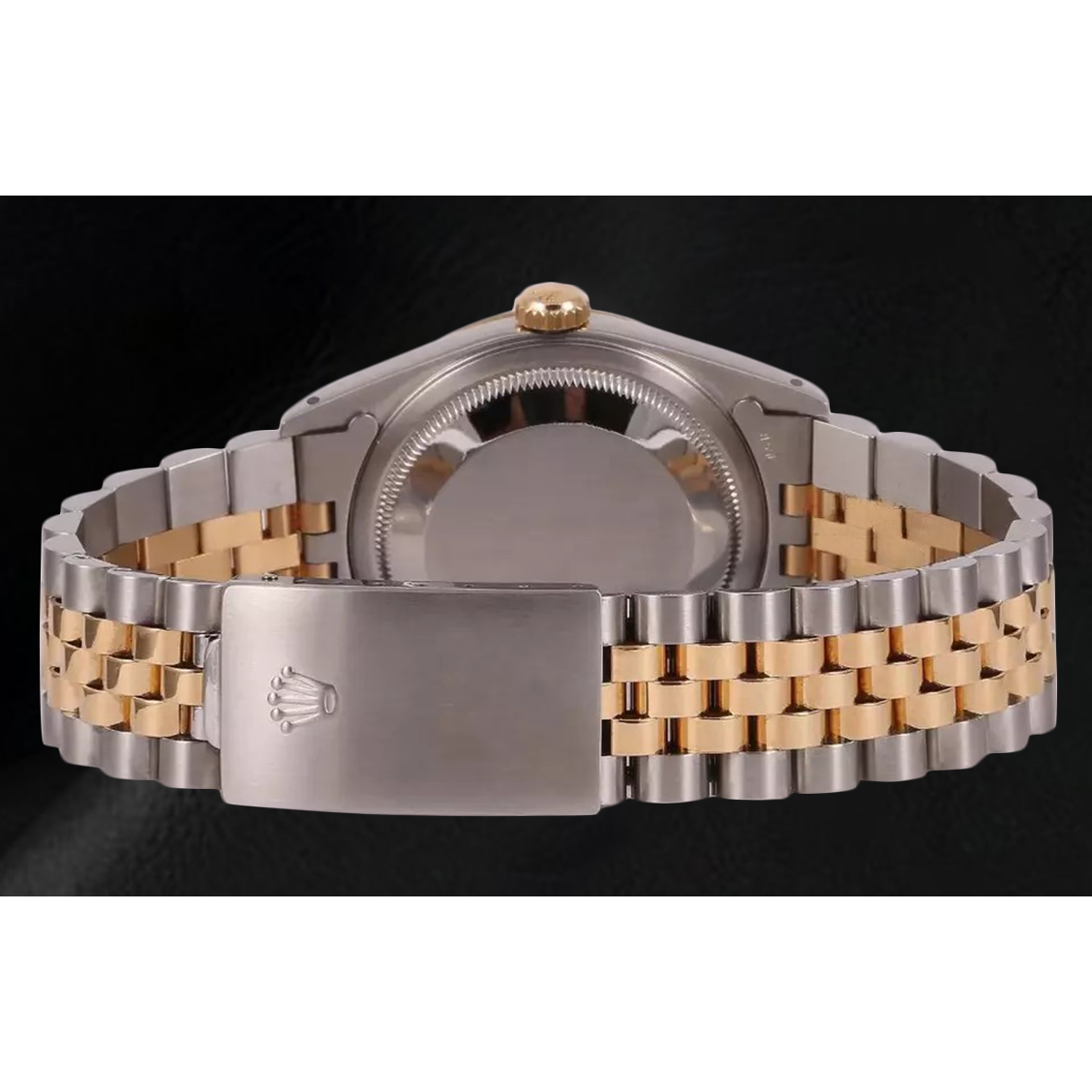 Rolex Datejust Herrenuhr, Perlmutt, Diamant-Zifferblatt, zweifarbig, Schnelleinstellung