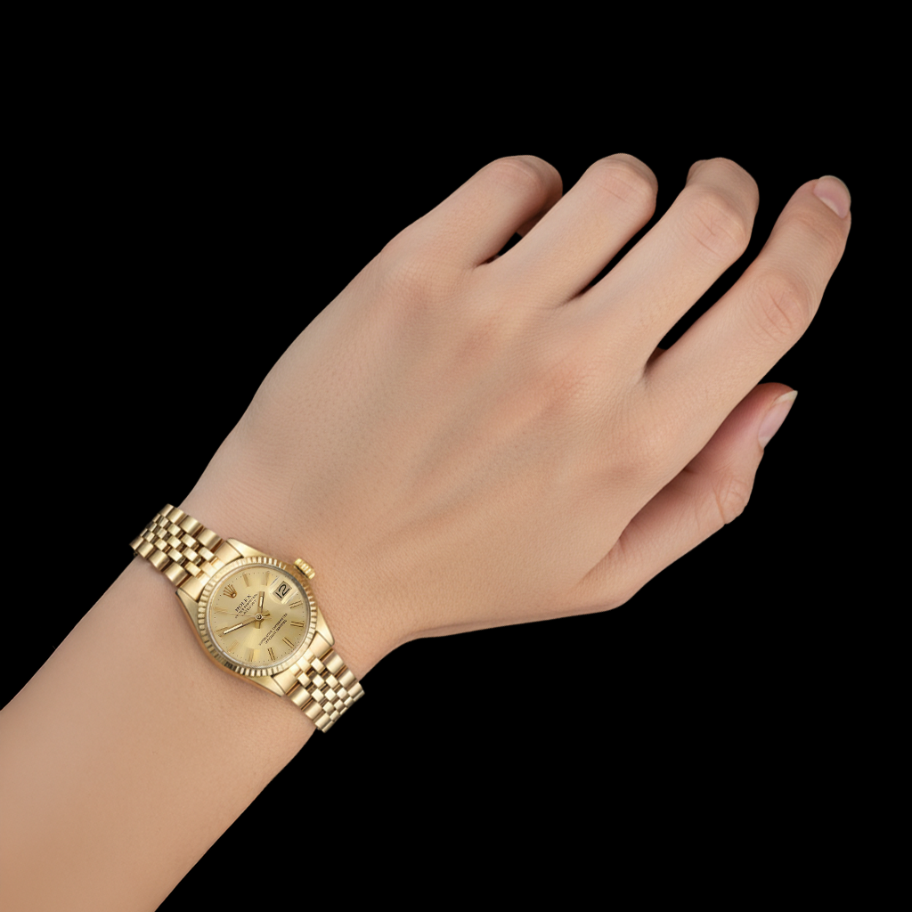 Rolex Datejust President Style 26 mm Damenuhr aus Gelbgold P7