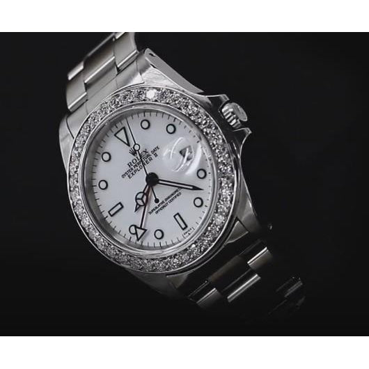 individuelle Diamantlünette, Edelstahl Rolex