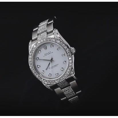 Mittelgroß-Uhr mit 6 Karat, individuellem Diamant Rolex
