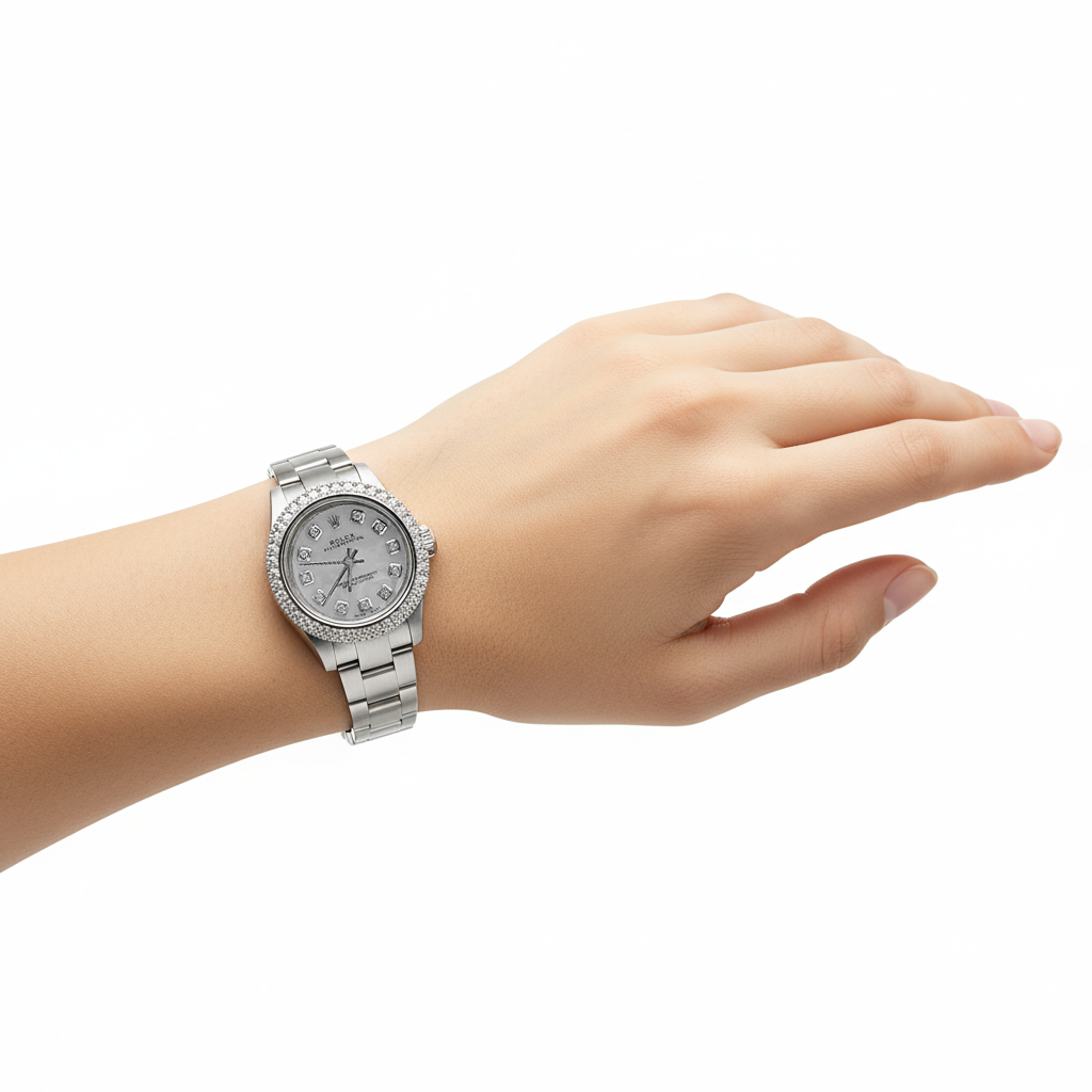 Rolex Oyster Perpetual 26 mm Damenuhr aus Edelstahl