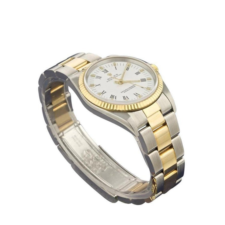 Rolex zweifarbige Herrenuhr Oyster Armband Mann