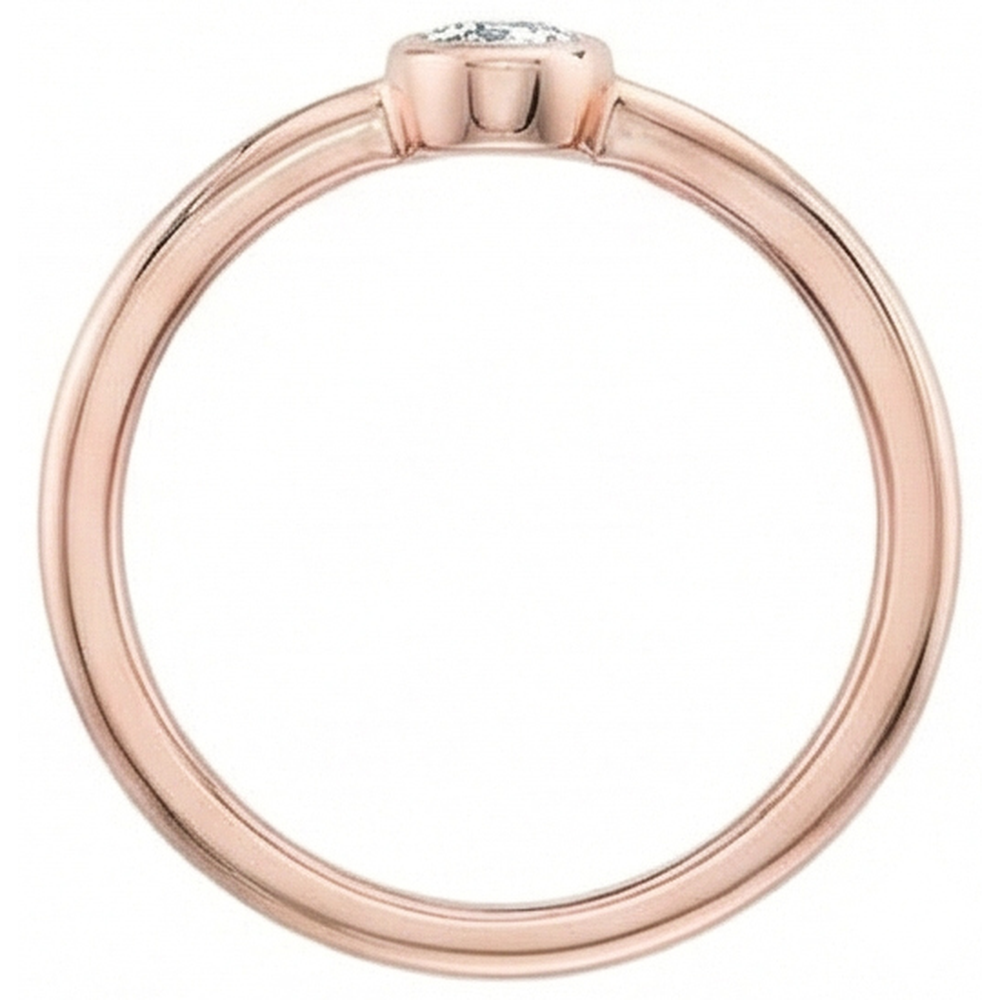 Roségold Birne Solitaire alter Bergmann Echt Aus der Erde Abgebauter Natürlicher Diamant Ring Lünette Set 1 Karat