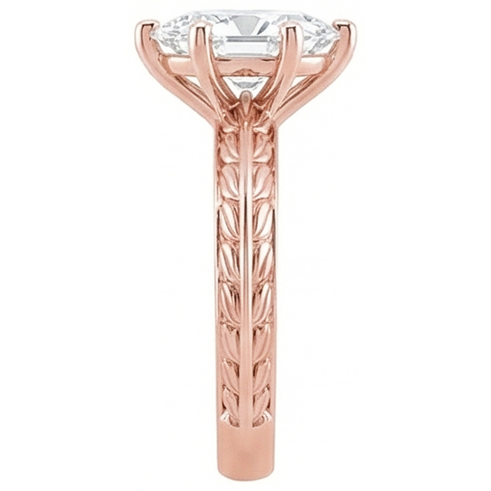 Roségold Solitär Ring Birne alter Bergmann Echt Aus der Erde Abgebauter Natürlicher Diamant 3,50 Karat Schmuck
