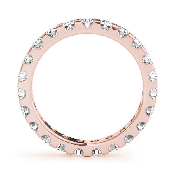 Brillantschliff Edler Diamant Ring in 14K Roségold – Frontansicht