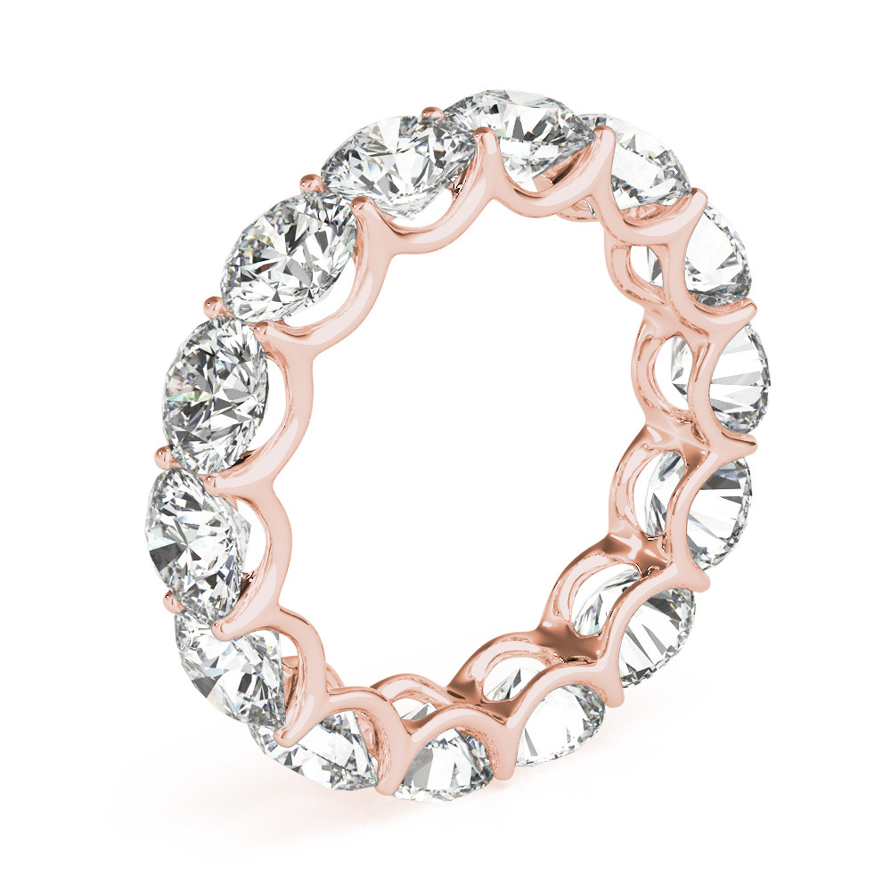 Handgefertigter Diamant Eternity Band 7 Karat – Schrägansicht