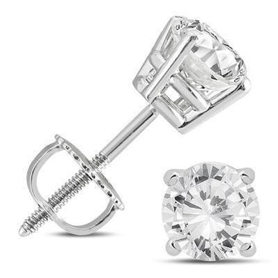 Runde Diamant-Ohrstecker Triple Excellent Stones 4,50 ct Gold Weiß 14K - harrychadent.de