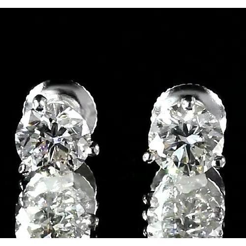 Runder Diamant Ohrstecker Martini Fassung 1.60 Karat Weißgold 14K - harrychadent.de