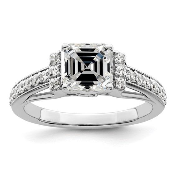 Runden & Asscher Echt Diamantring mit Akzenten Schmuck 3.50 Karat