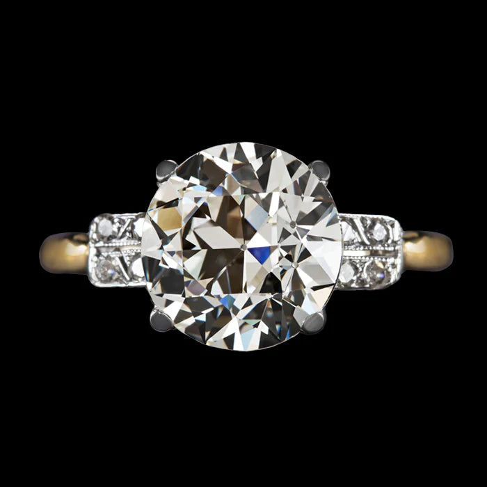 Runder Altschliff Echt Diamant Ehering 5 Karat Damen Goldschmuck