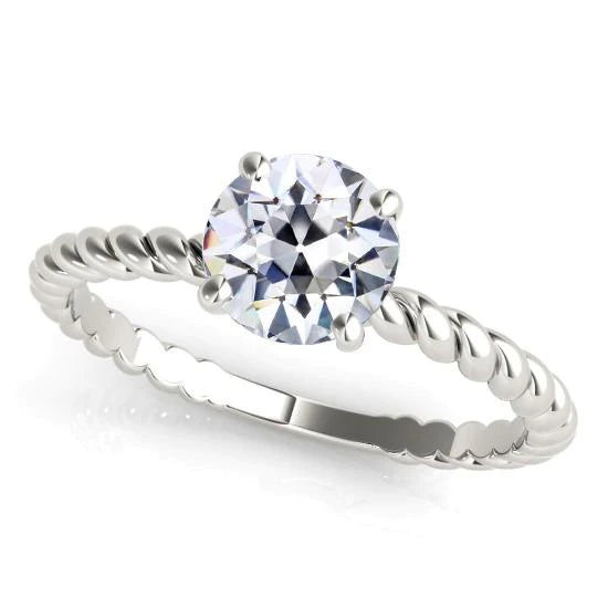 echter round diamant 2Karat ring Vorderansicht