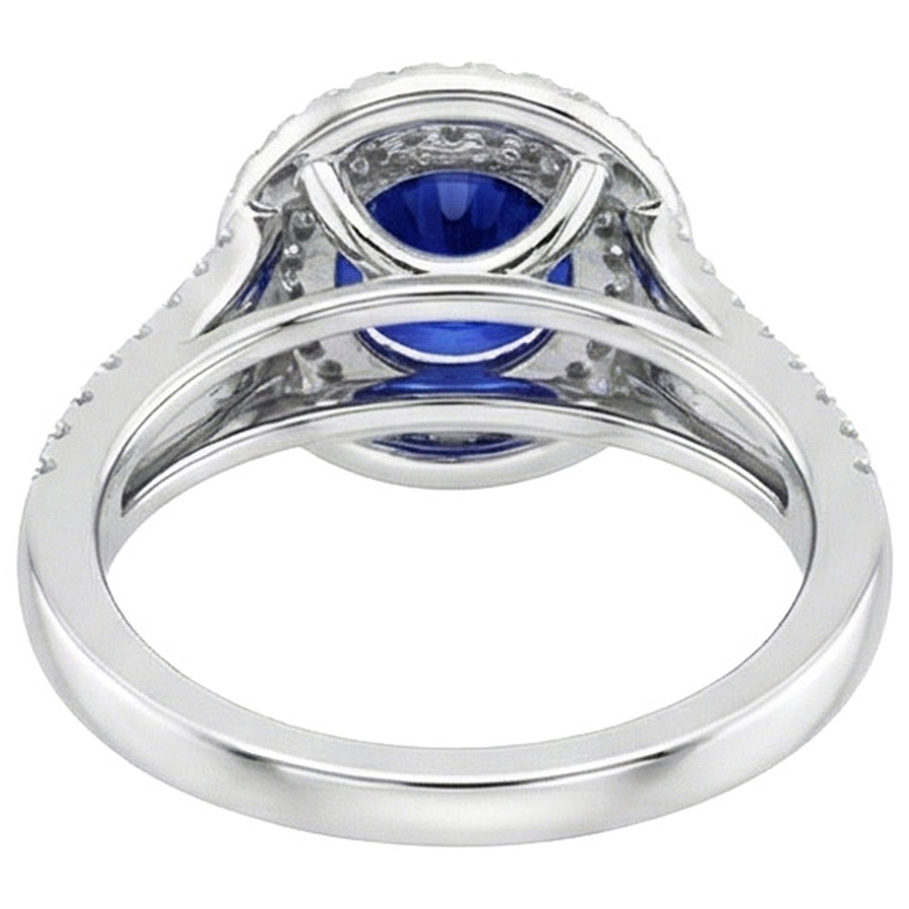 echter round diamant 3.50Karat ring Profilansicht