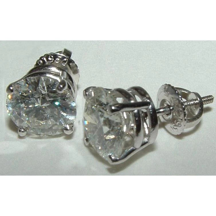 Runder Brillant Echt Diamant Ohrstecker Damen Ohrringe 5 Karat
