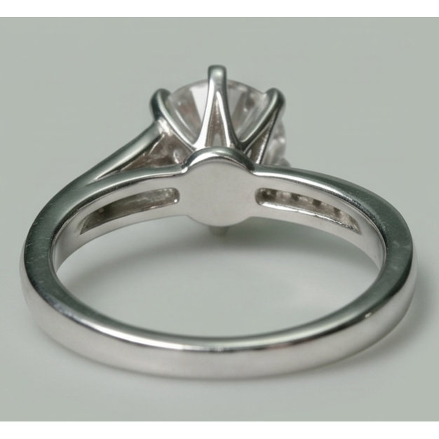 Runder Echt Aus der Erde Abgebauter Natürlicher Diamant Jubiläumsring 1,36 Karat Schmuck Neu Weißgold 14K