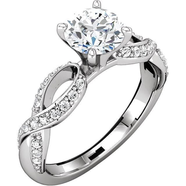 Runder Echt Aus der Erde Abgebauter Natürlicher Diamant-Verlobungs-Jubiläumsring 1,97 Karat Schmuck WG 14K