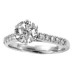 Runder Echt Diamantring mit Akzenten 1,44 ct. Weißgoldschmuck Neu