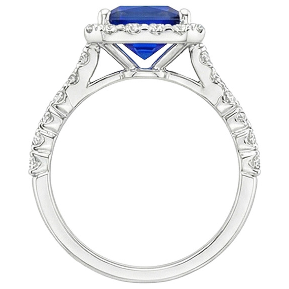 echter princess diamant 4.50Karat ring auf Weiß