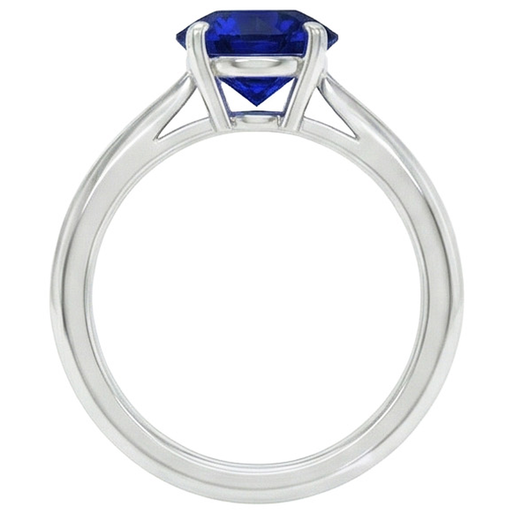 Runder Saphir-Ring mit einem Stein