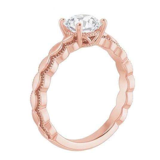 echter round diamant 2Karat ring Profilansicht