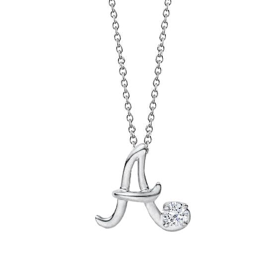 Runder Diamant Solitaire A Initial 1 Karat Anhänger Weißgold Schmuck - harrychadent.de
