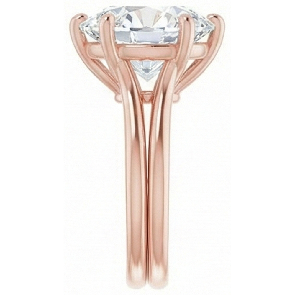 Runder Solitär alter Bergmann Echt Natürlicher Diamant ( nicht im Labor gezüchtet )ring 6 Krappen Set 6.50 Karat