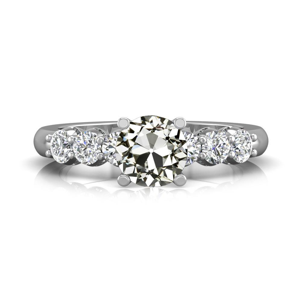 Runder alter Bergmann Echt Diamant Ehering Goldschmuck 4.50 Karat