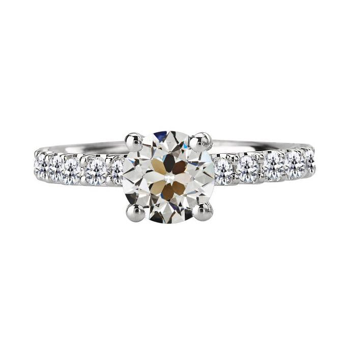 Runder alter Bergmann Echt Diamant-Verlobungsring 4.50 Karat