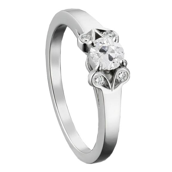 Runder alter Bergmann Echt Diamantring 5 Stein 1,50 Karat 14K Goldschmuck