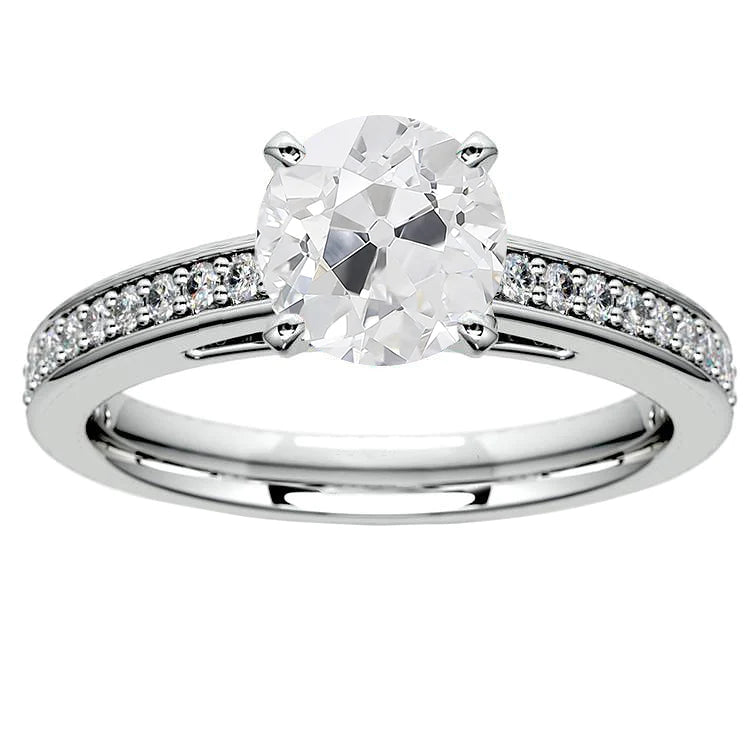 Runder alter Bergmann Echt Diamantring mit Akzenten Goldschmuck 4,75 Karat