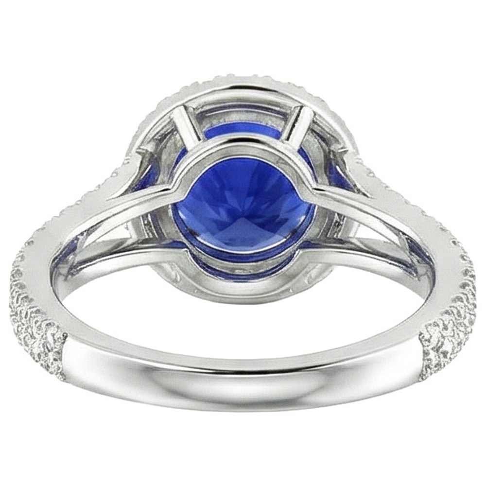 echter round diamant 10Karat ring Profilansicht