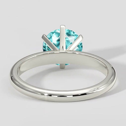 Runder Verlobungsring mit Paraiba-Turmalin