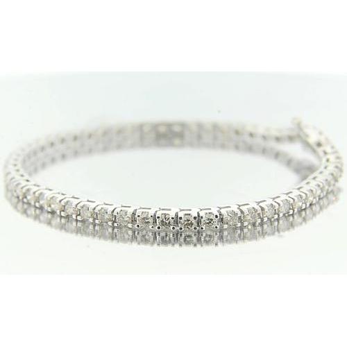 Rundes Echt Diamantarmband Krappenset 5,40 Karat