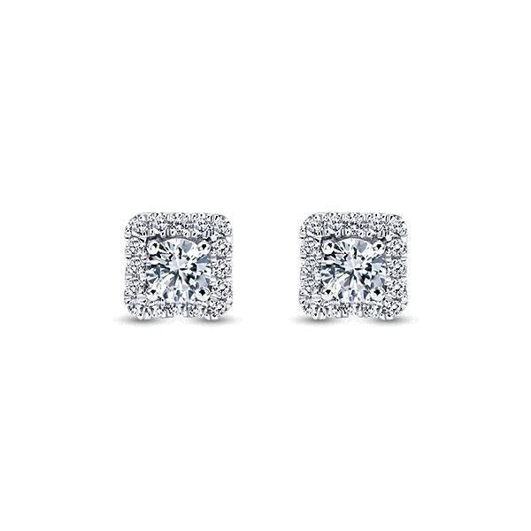 Rundschliff 3.60 Karat Halo Echt Diamanten Damen Ohrstecker Neu Weißgold 14K