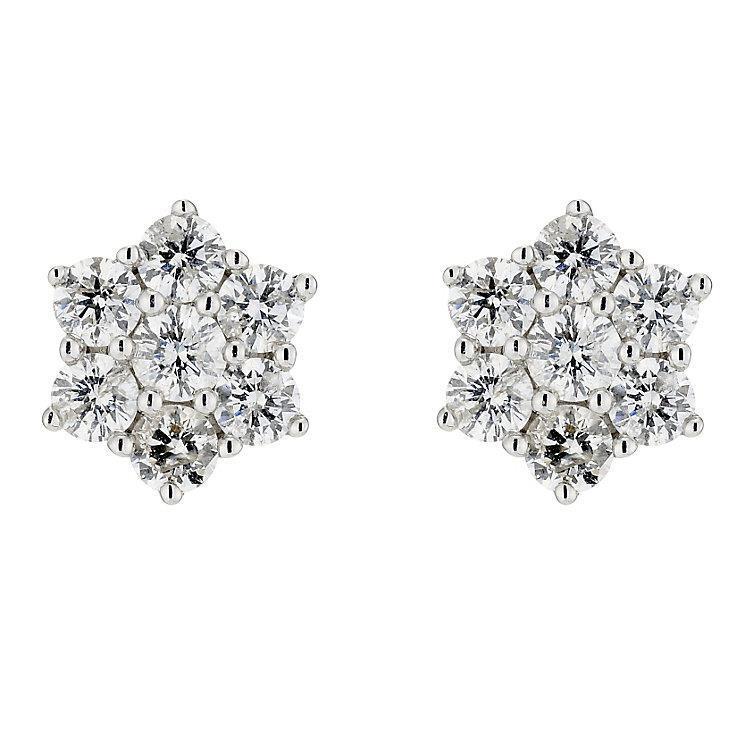 Rundschliff Echt Diamant Halo Ohrstecker Damen Ohrringe 4.30 Karat Weißgold 14K
