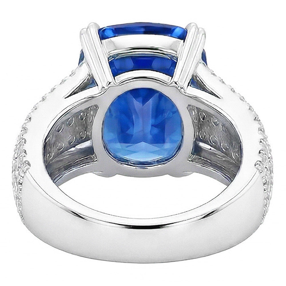 Saphir-Ehering im Kissenschliff