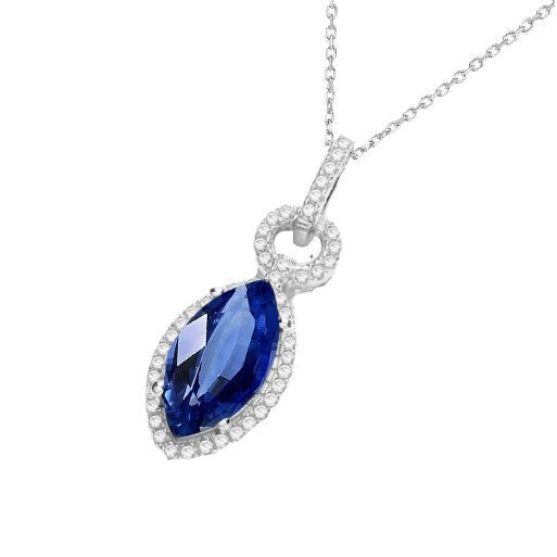 echter marquise diamant 1.50Karat anhänger Vorderansicht