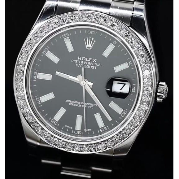 Datejust Schwarzes Zifferblatt Rolex