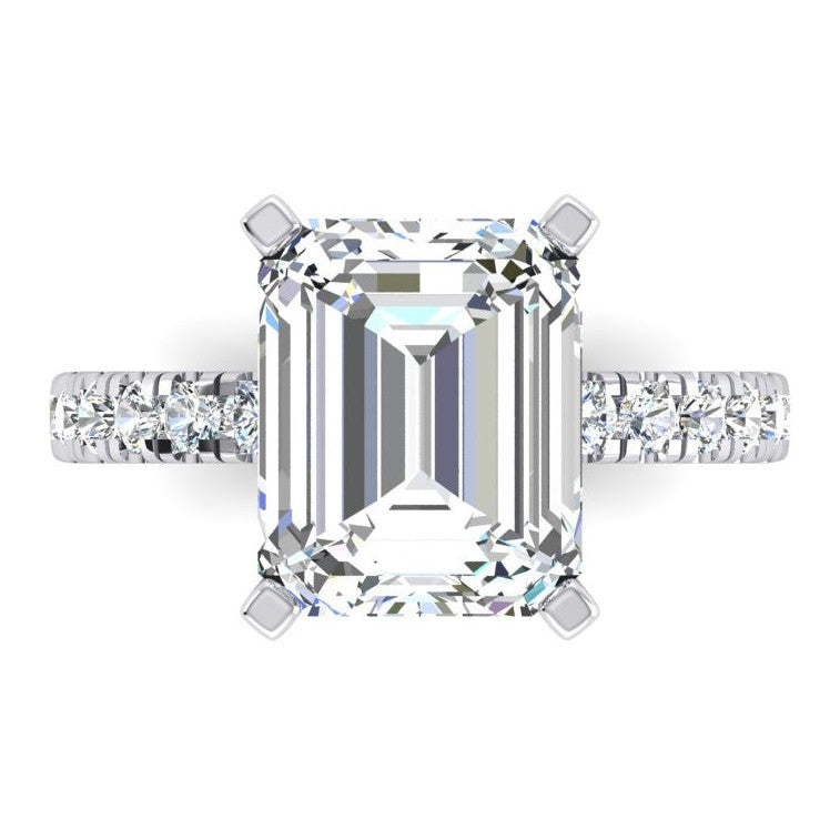Smaragd Echt Diamant Verlobungs Ring