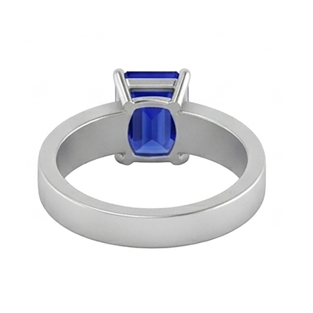 Smaragd Solitaire Edelstein Ring 1,50 Karat Ceylon Saphir Zinken Set