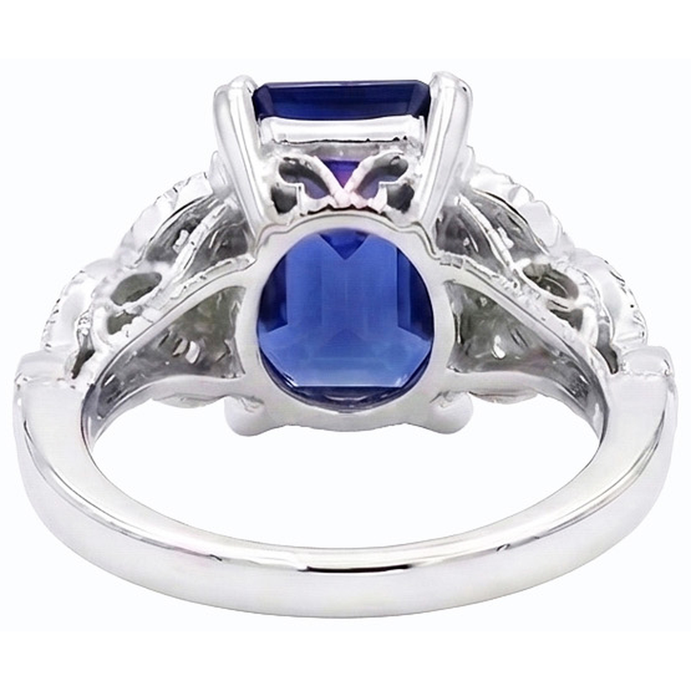 echter round diamant 3.50Karat ring Draufsicht