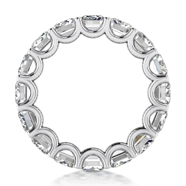 Smaragdschliff Echt Diamant Gold Ewigkeit Ehering 7,50 Karat U Krappen