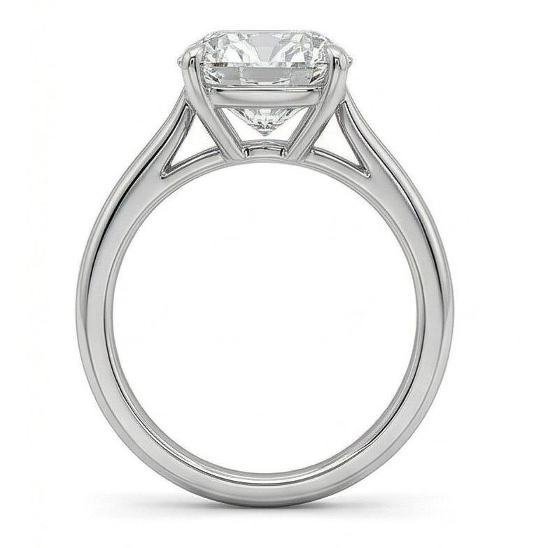 Solitaire Big Cushion Cut 3 Karat Echt Aus der Erde Abgebauter Natürlicher Diamant Ehering Gold Weiß